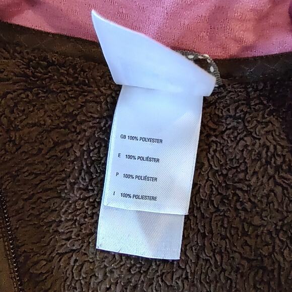 The North Face Brown Fuzzy Plush Quarter Zip Pullover Size Medium - Picture 2 of 9